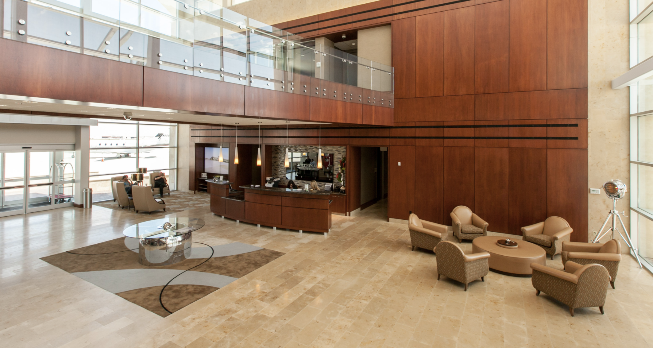 What is an FBO lounge for private jets?